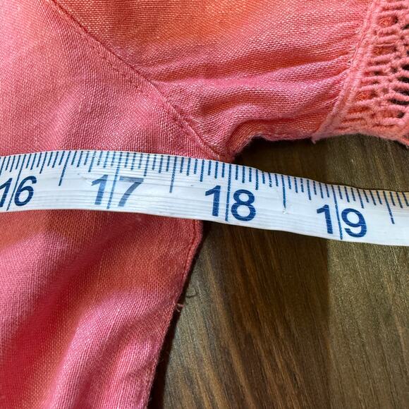 Tommy Bahama St Lucia Split Neck Dress Coral Coast Size XS Oversized - Picture 12 of 13